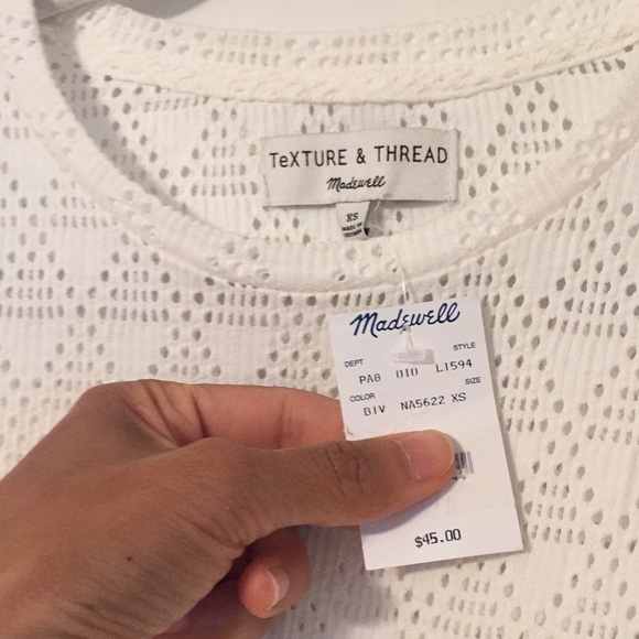 Madewell NWT white tie shirt new size extra small - Picture 4 of 9